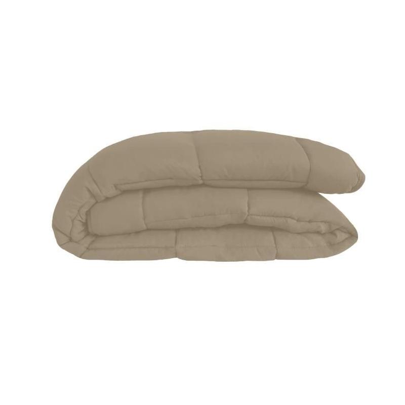 Couette chaude Microfibre 400g/m² Taupe & Lin 220x240cm - Confort Douillet
