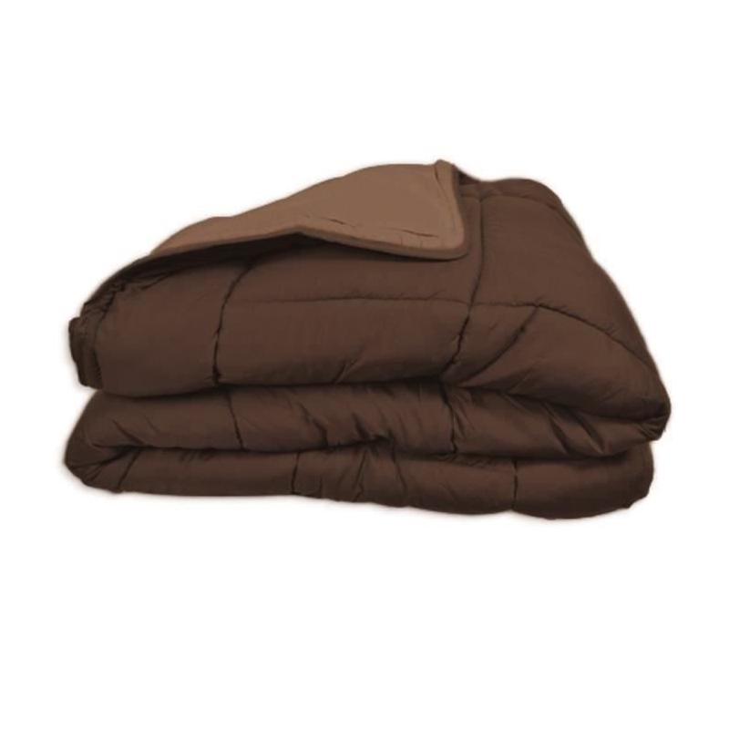 Couette chaude Microfibre 400g/m² Choco & Moka 200x200cm
