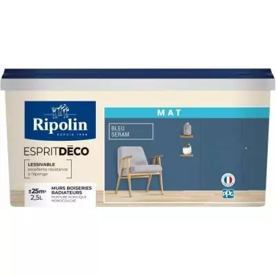 Peinture esprit déco multi-supports RIPOLIN 2,5l - Plus responsable - Made in France