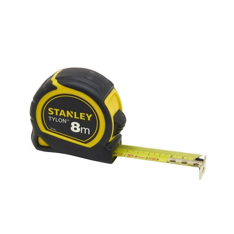 Mesure à ruban STANLEY - 8m x 25mm - Acier laqué - Crochet 2 rivets