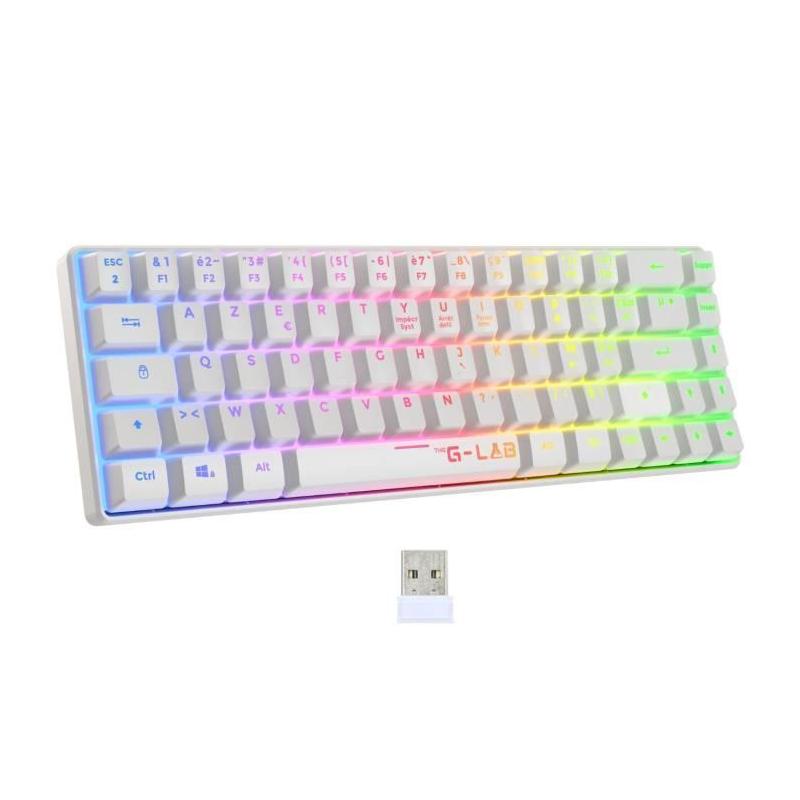 Clavier Gamer sans fil - Rétroéclairage arc-en-ciel - Semi-mécanique