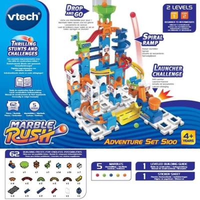 Circuit à billes VTECH Marble Rush - Set Aventure - 61 pièces