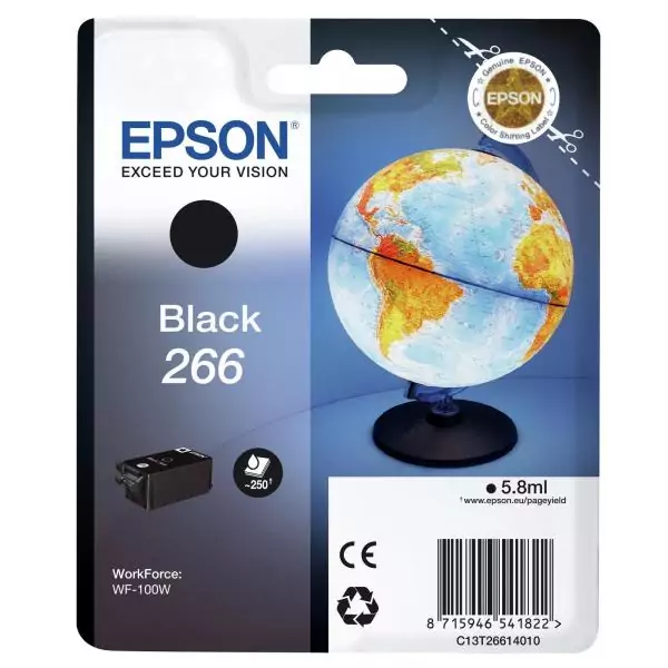 EPSON Cartouche d'encre 266 Noir - Globe (C13T26614010)