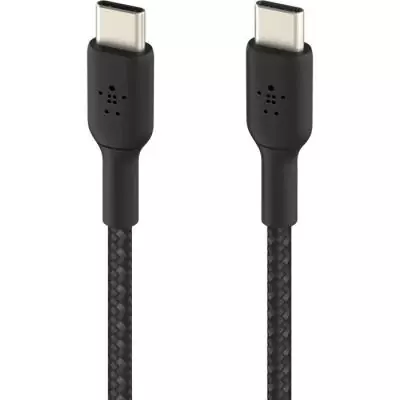 Câble tressé - BELKIN - USB-C vers USB-C - 2 m - Blanc