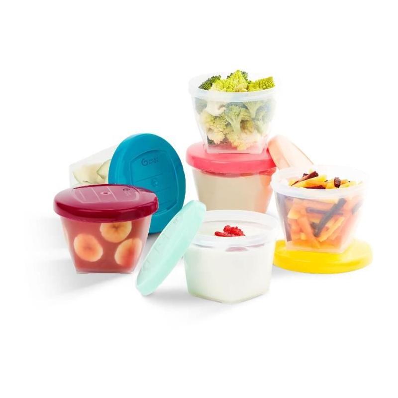 Lot de 6 pots de conservation BABYMOOV Babybols 180ml sans BPA, made in France