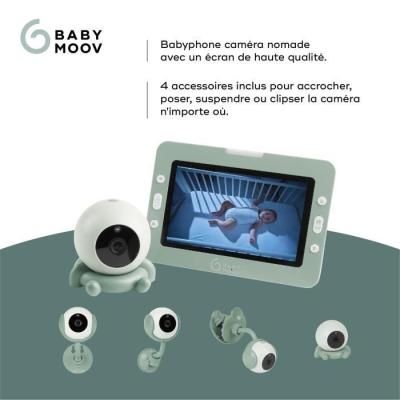 Babyphone Caméra YOO Go+ - Ecran HD 5", Batterie Rechargeable