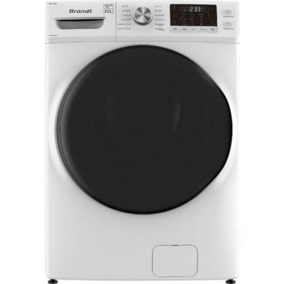 Lave-linge hublot BRANDT WFB218QW - 18 kg - Induction - Blanc