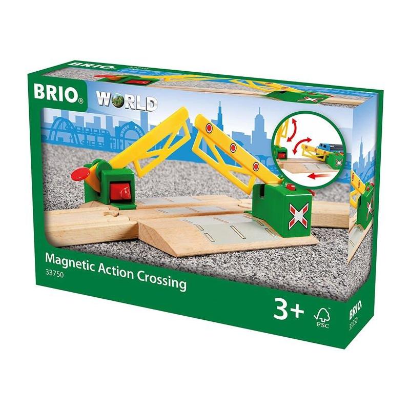 Passage à niveau magnétique Brio 33750 - Bois FSC - Accessoire circuit