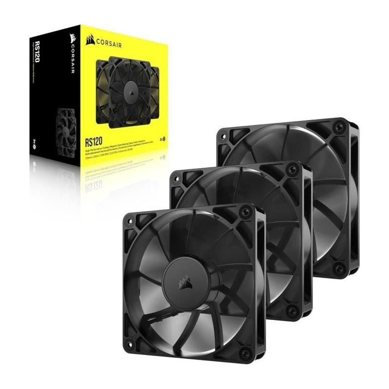 Pack de 3 ventilateurs PWM 120mm - CORSAIR - RS120 - Refroidissement optimal