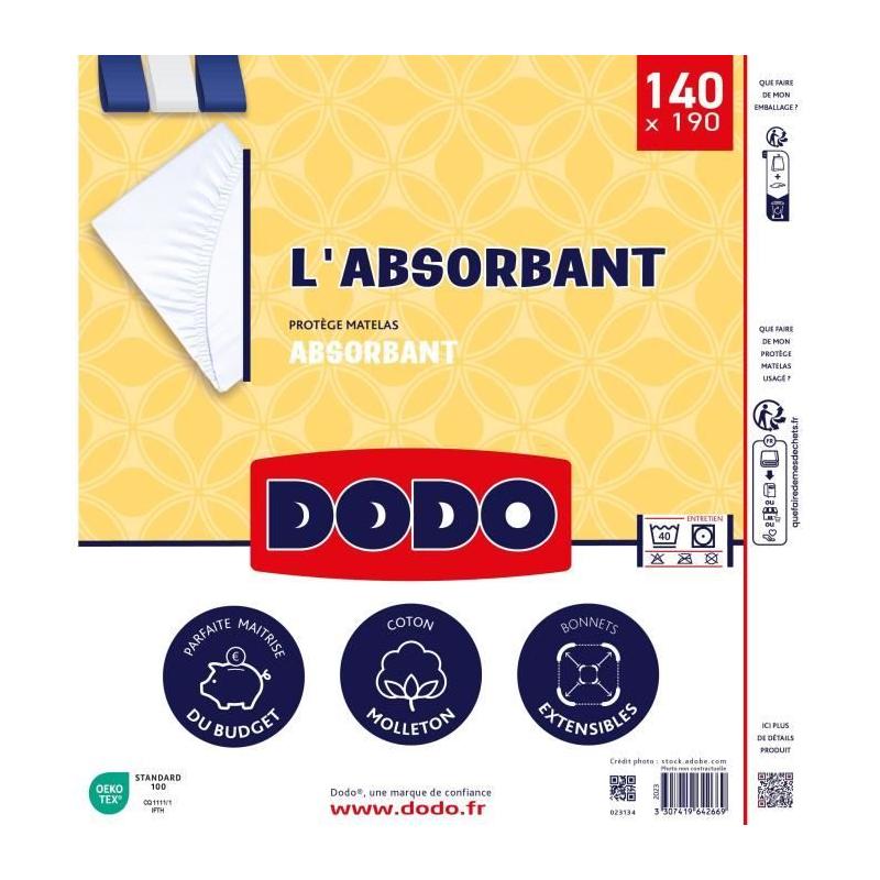 Protégez votre matelas avec ce protège-matelas absorbant - 140x190 cm - Polyester