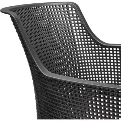 Lot de 6 fauteuils de jardin Allibert by KETER ELISA en résine gris graphite