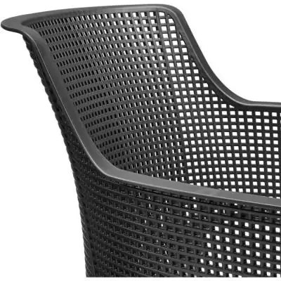 Lot de 6 fauteuils de jardin Allibert by KETER ELISA en résine gris graphite