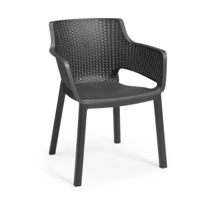 Lot de 6 Fauteuils monoblocs empilables en résine de synthèse - ALLIBERT BY KETER