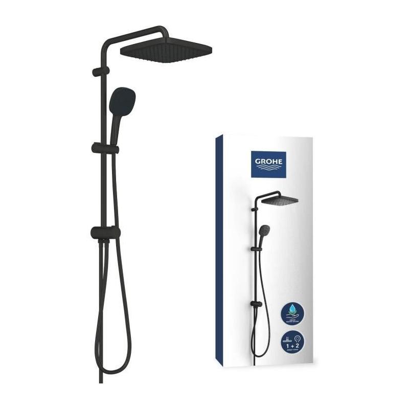 Colonne de douche GROHE Vitalio Comfort 250 - Economie d'eau - Noir Mat