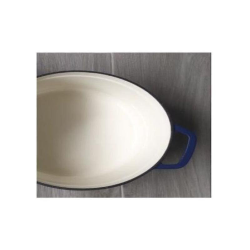 Cocotte fonte massive GSW Blue Magic 33x25 cm - Ovale - Induction - Bleu