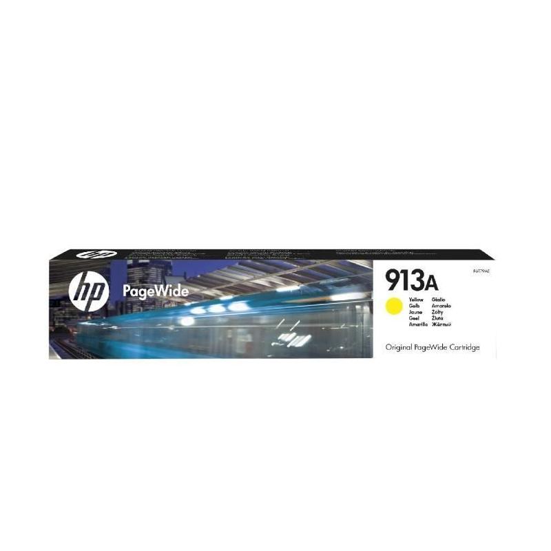 Cartouche d'encre jaune HP 913A authentique - Pour HP PageWide 377/452/477