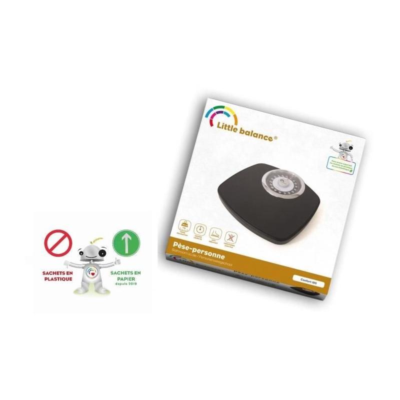 Balance Pese-personne mécanique LITTLE BALANCE 8400 Confort 180, Noir & Chrome