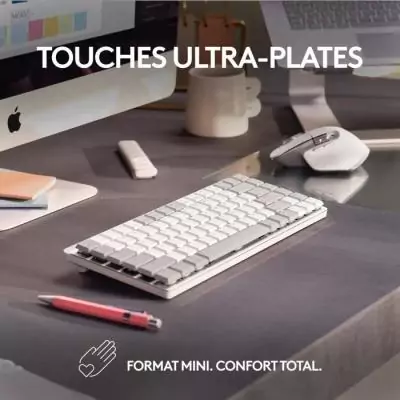 Clavier Logitech MX Mini Mac Sans Fil - Gris Pale