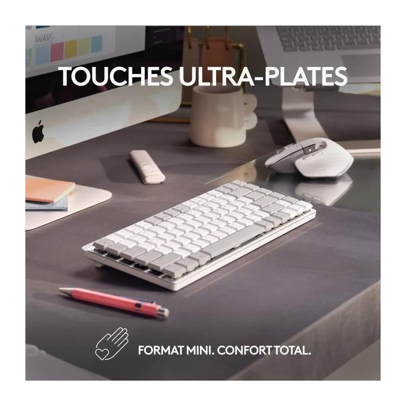 Clavier Logitech MX Mini Mac Sans Fil - Gris Pale