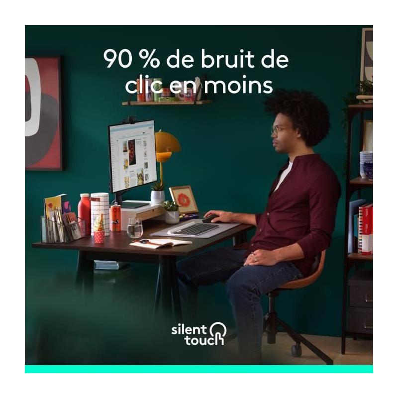 Souris Logitech M650 sans fil - Silencieuse et Graphite