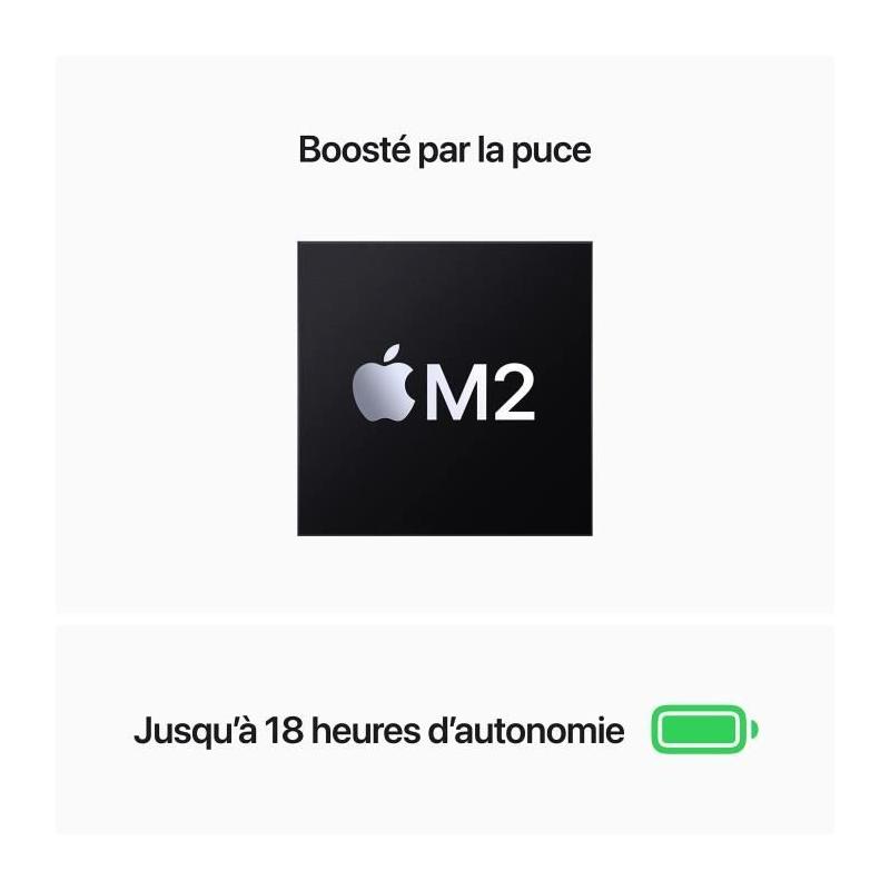TBC - MacBook Air M2 13,6'' - RAM 16Go - 256Go - 8 coeurs CPU/GPU - Gris