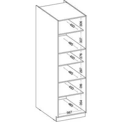 Colonne MODENA 2 portes - Chene artisan / Noir mat Colonne MODENA 2 portes - Chene artisan / Noir mat