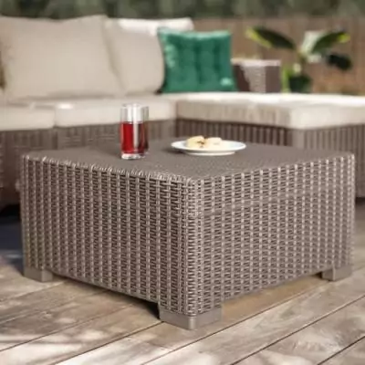 Salon de jardin en résine imitation rotin tressé - Allibert by KETER - MOOREA - Cappuccino Salon de jardin en résine imitation rotin tressé - Allibert by KETER - MOOREA - Cappuccino