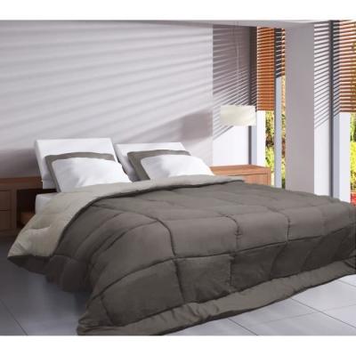 Couette chaude Microfibre 400g/m² Taupe & Lin 140x200cm - Confort et chaleur pour vos nuits