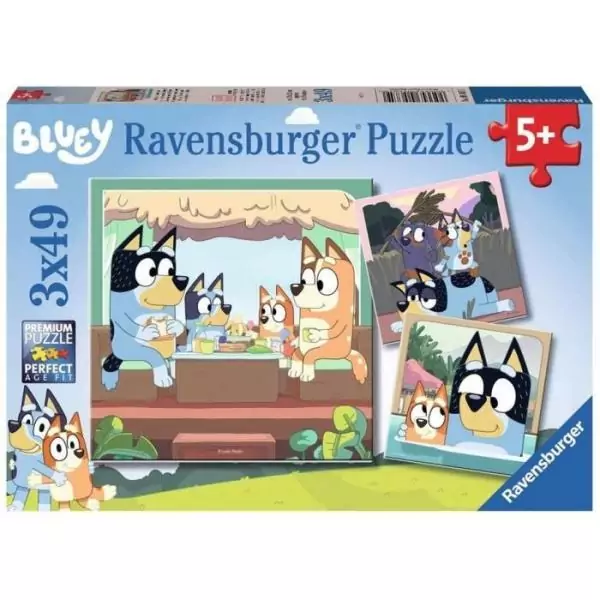 Puzzle 3x49 pieces Les aventures de Bluey - Ravensburger - LUDIQUE ET EDUCATIF - Des 5 ans