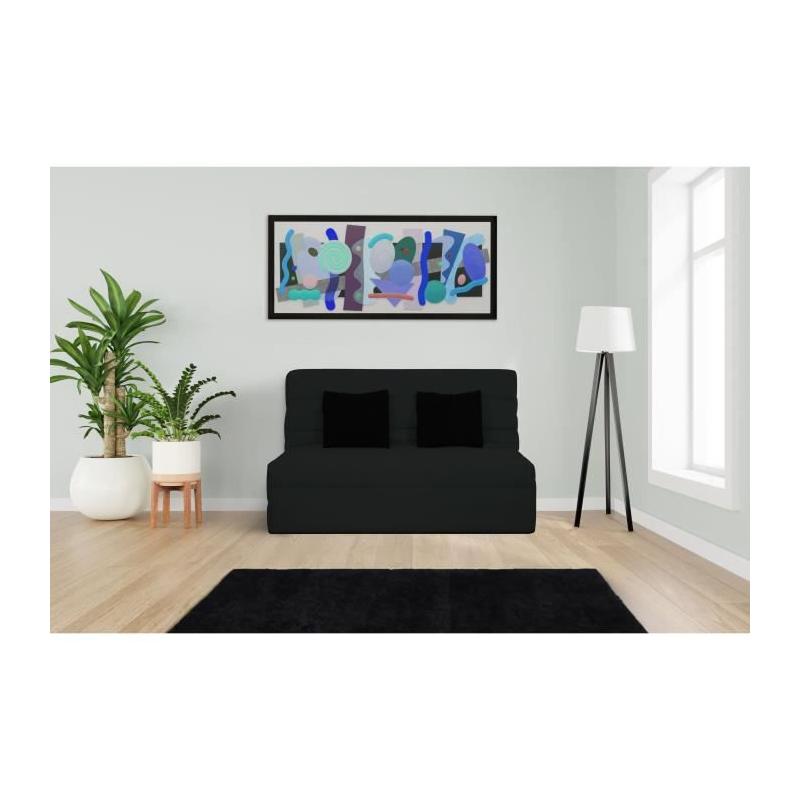 Banquette BZ 2 places Noir - Confortable et pratique