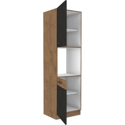 Colonne cuisine ROCK - Chene Lancelot/Gris Matera - L60 x H210 cm