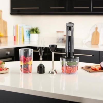 Mixeur plongeant 3 en 1 Russell Hobbs - Noir - 500W - 2 vitesses + Pulse