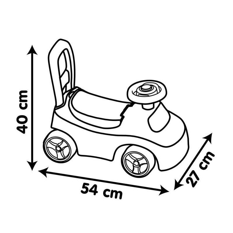 Porteur enfant 2 en 1 Smoby - Auto Rouge - Fabrication française