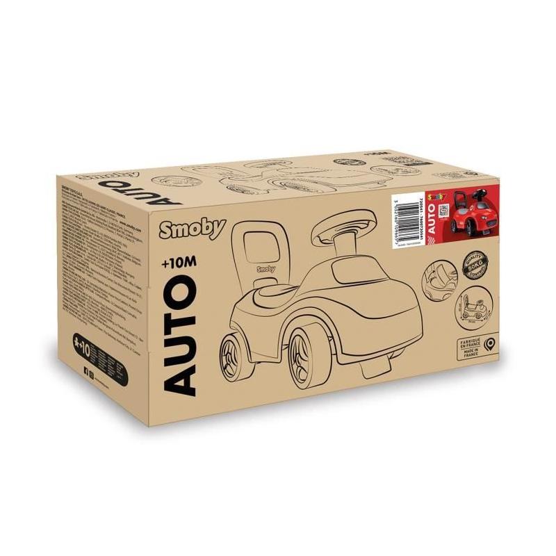 Porteur enfant 2 en 1 Smoby - Auto Rouge - Fabrication française