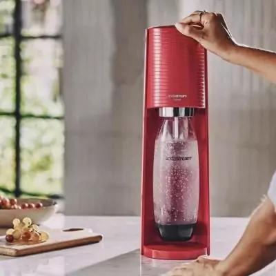Sodastream Terra Rouge : machine à eau pétillante, bouteille 1 L + recharge 60 L