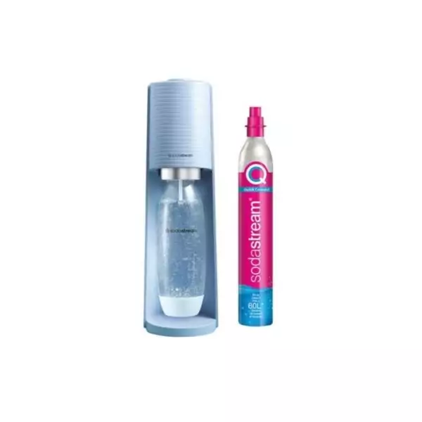 Machine a soda et eau pétillante SODASTREAM - TERRA Bleu - 1 bouteille compatible lave-vaisselle - 1 recharge de gaz 60L