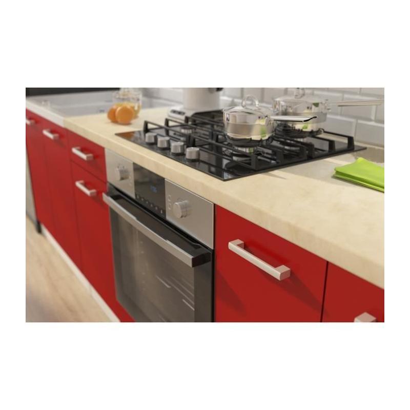 ULTRA Cuisine avec Meuble Four et Plan de Travail Inclus - Rouge mat