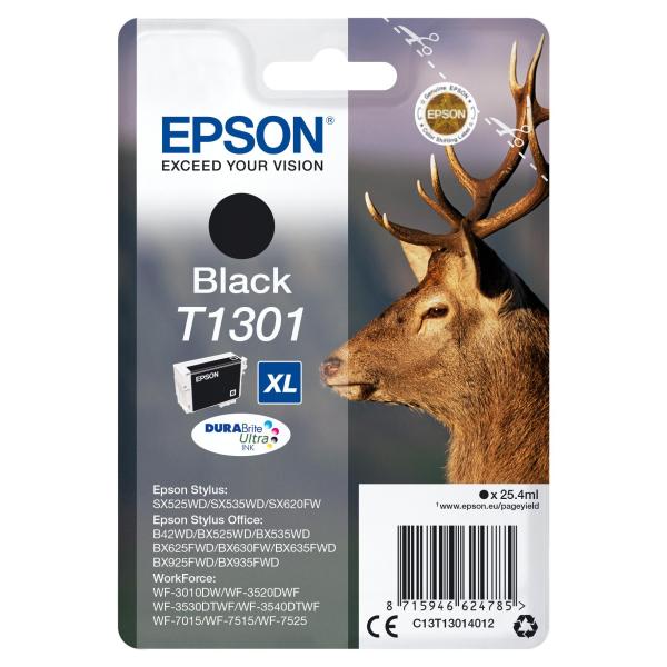 EPSON Cartouche d'encre T1301 Noir - Cerf (C13T13014012)