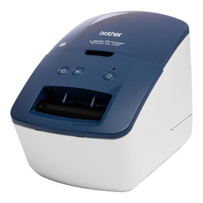 Étiqueteuse professionnelle Brother QL-600 bleue - Compacte pour petites entreprises