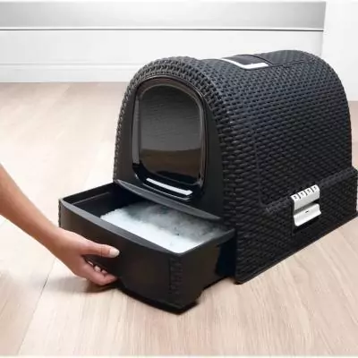 Bac à litière pour chats Curver 51x38,5x39,5 cm Anthracite Bac à litière pour chats Curver 51x38,5x39,5 cm Anthracite