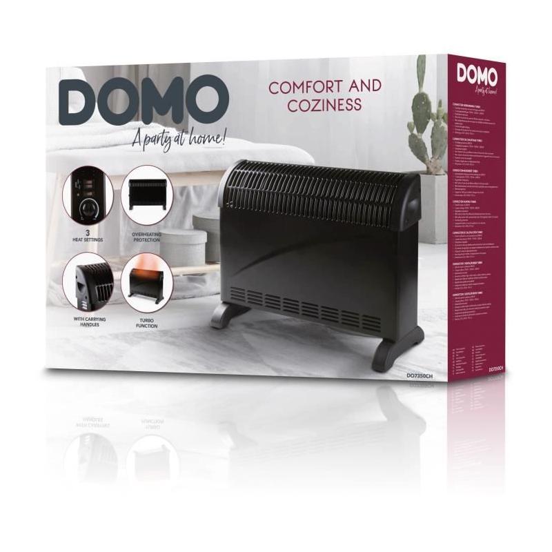Radiateur électrique turbo DOMO DO7350CH - Noir - 2000 W