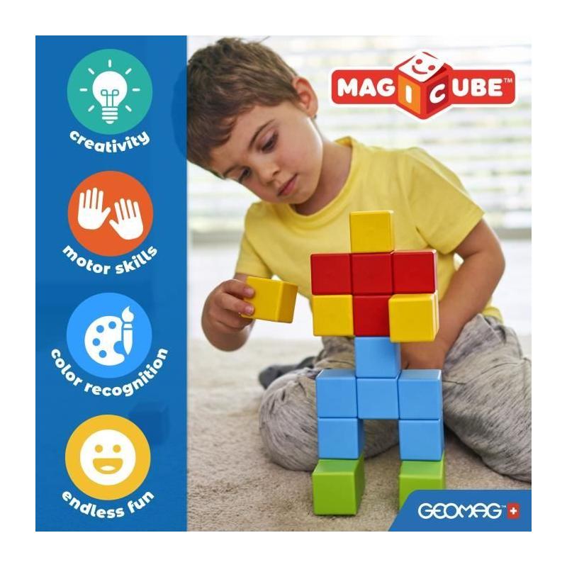 Jeu de construction magnétique - GEOMAG Magicube 060 - 6 pièces recyclées