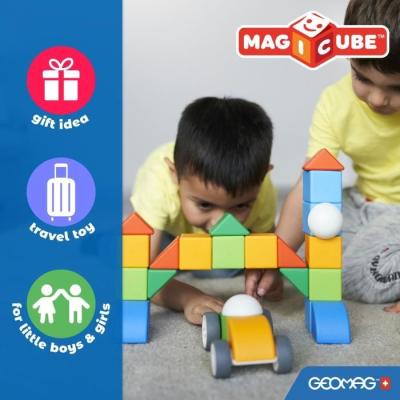 Bloc magnétique GEOMAG - Magicube 061 - 8 pièces - Plastique recyclé