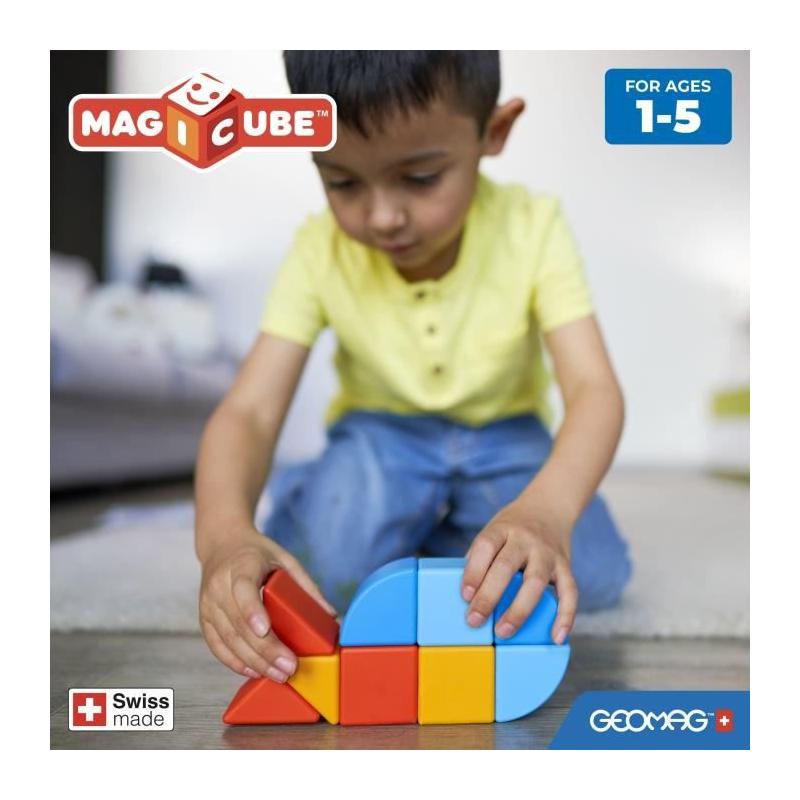 Jeu d'assemblage magnétique GEOMAG - Magicube Animaux - 9 pièces