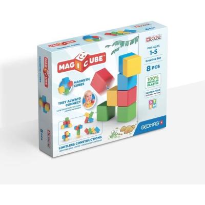 Jeu de construction magnétique recyclé - GEOMAG Magicube - 8 pièces