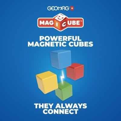 Jeu de construction magnétique recyclé - GEOMAG Magicube - 8 pièces