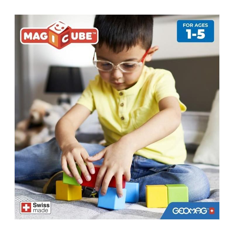 Jeu de construction magnétique recyclé - GEOMAG Magicube - 8 pièces