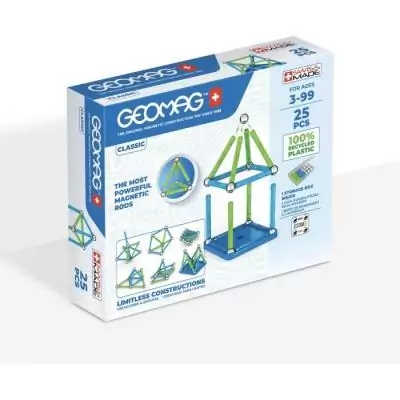 Jeu de construction magnétique GEOMAG Classic Recycled 25 pièces