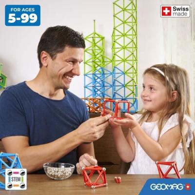 Jeu de Construction Magnétique GEOMAG Classic Recycled 24 pièces - Géométrie 3D