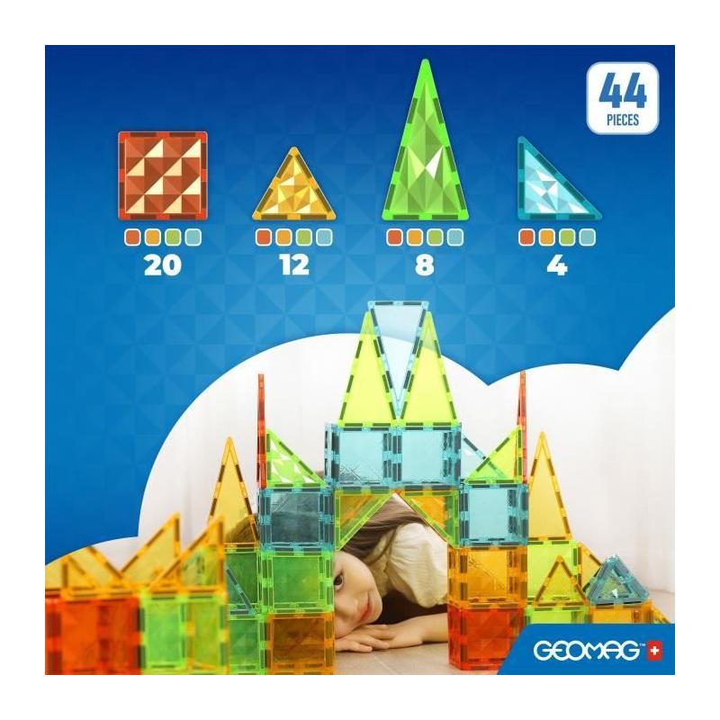 Tuiles magnétiques GEOMAG Tiles Gems 4102 - Formes géométriques cristallines